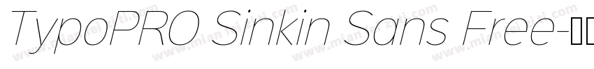 TypoPRO Sinkin Sans Free字体转换